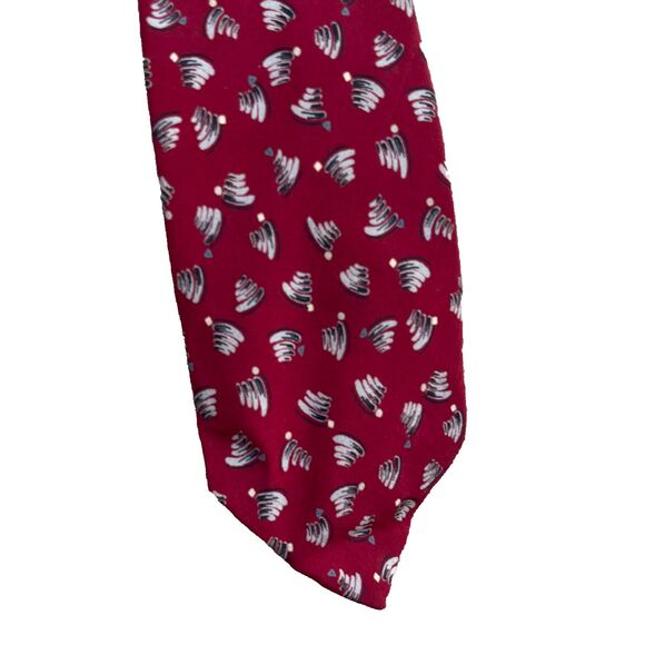 Vintage Fendi Silk tie in Maroon Abstract Pattern Menswear Dandy - Picture 1 of 8